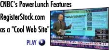 CNBC's PowerLunch Features RegisterStock.com as a 'Cool Website'